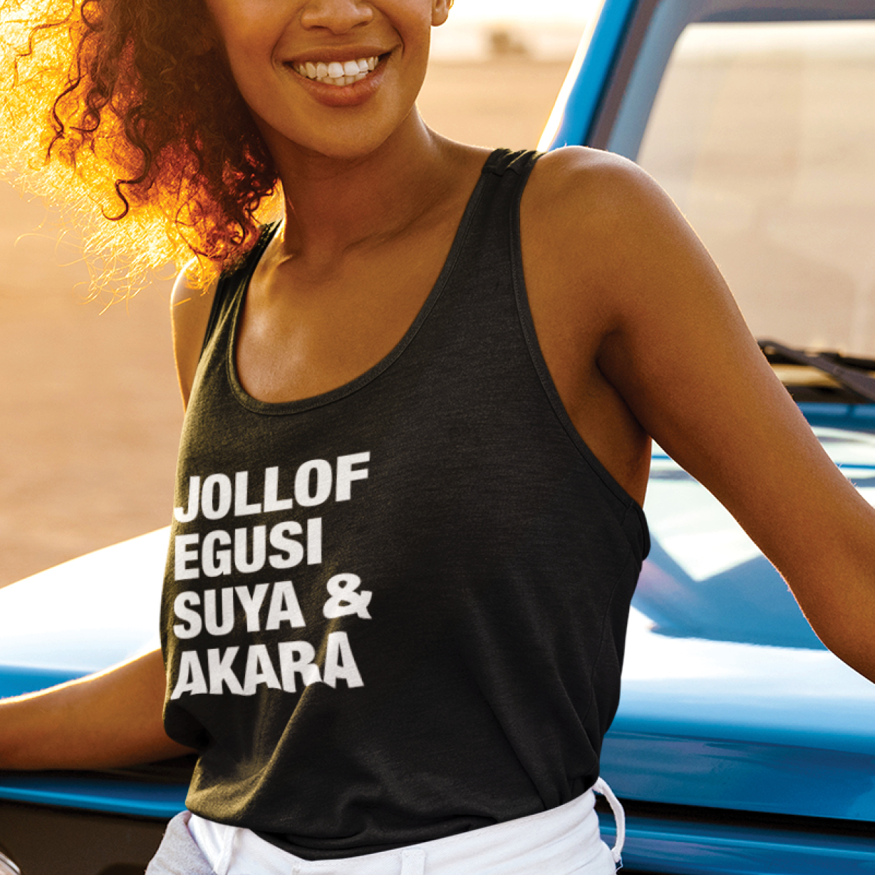 Jollof N More Black Unisex Tank