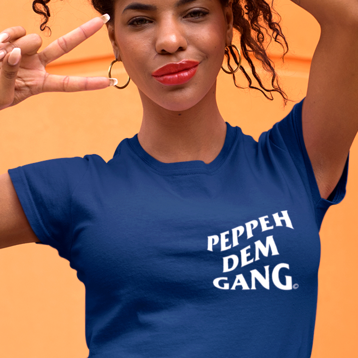 PDGANG Adult Members Only Classic Tee - Navy Blue