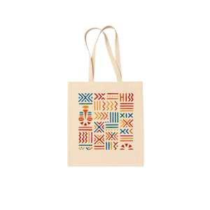 Monochrome Mudcloth Print Tote Bag | African Inspired Geometric