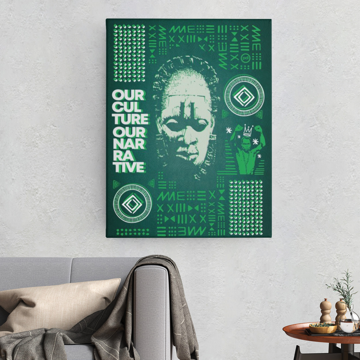 Our Culture Our Narrative Canvas Wall Art Prints I African Art Design I Poster Print Decor for Home & Office Decoration